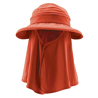 【Wildland 荒野】中性抗UV調節式時尚遮陽帽-紅
