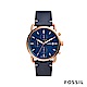 FOSSIL COMMUTER 移動紳士三眼計時真皮男錶-午夜藍/藍 約42mm FS5404 product thumbnail 1