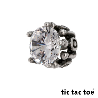 tic tac toe 皇冠白鋼耳環(單一入)