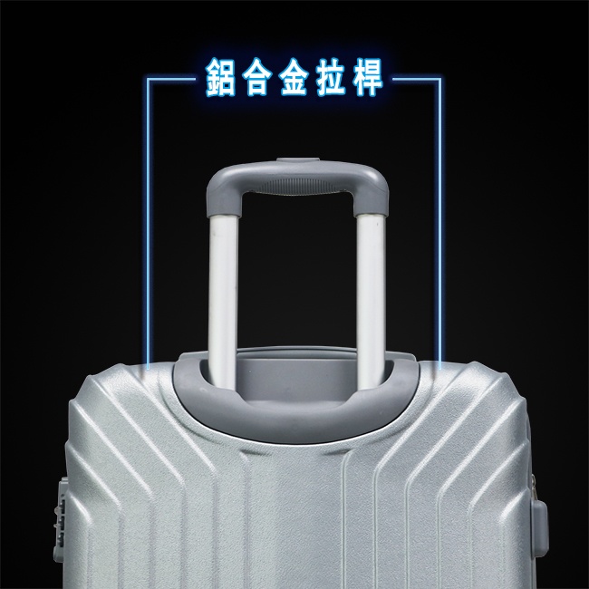 RAIN DEER 創世紀20吋耐磨防刮電子紋行李箱-鈦金銀