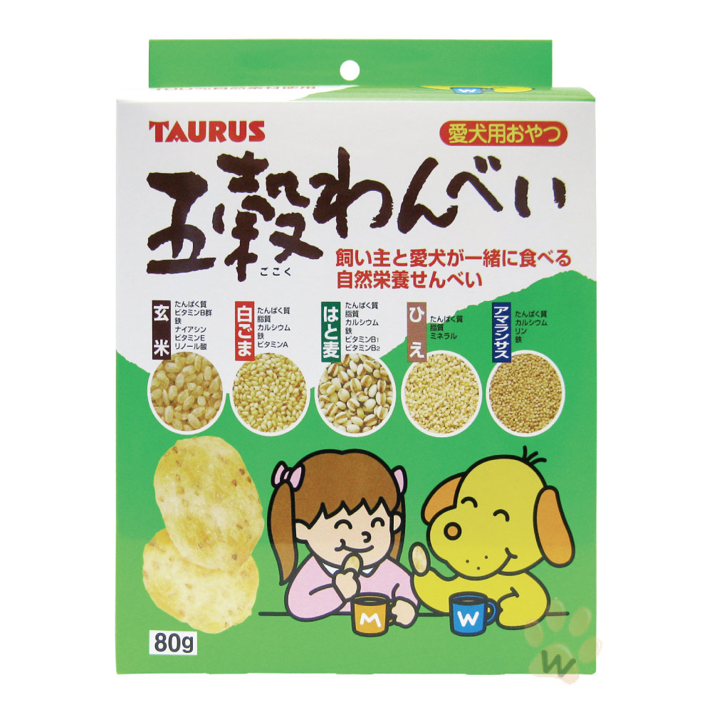 日本金牛座 汪貝五穀犬用餅乾80g  1入