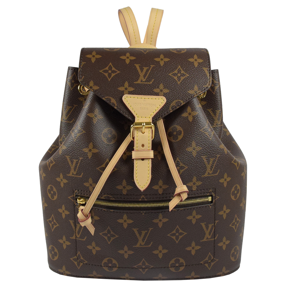 LV M43431 Montsouris經典Monogram翻蓋釦式後背包