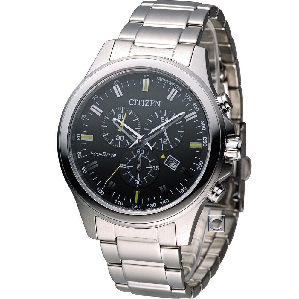 CITIZEN Eco-Drive 星辰 星球崛起計時腕錶(AT2310-57E)-黑/43mm