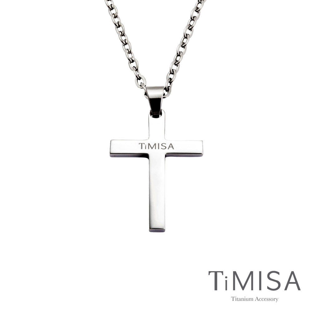 TiMISA《簡約十字(M)》純鈦項鍊