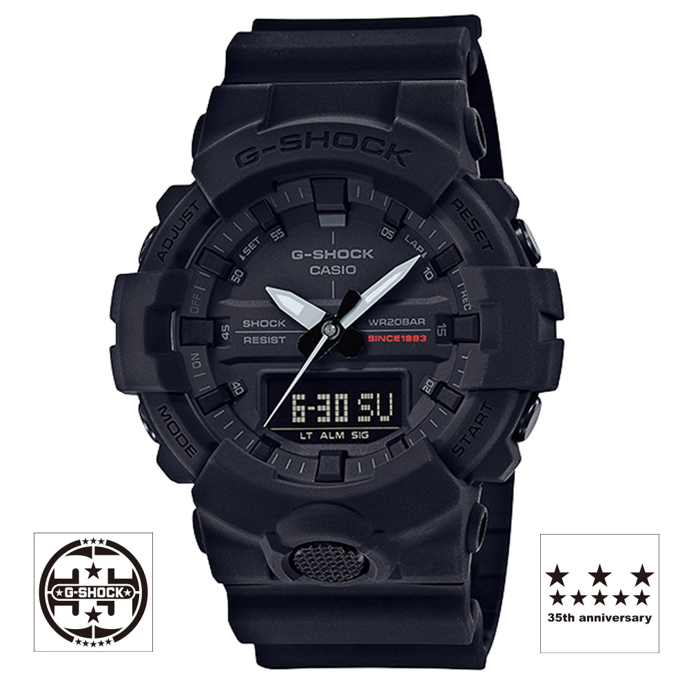 G-SHOCK 35周年紀念款-宇宙震撼新誕生霧面磨砂黑概念錶(GA-835A-1A)-48mm