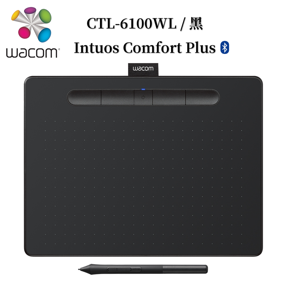 Wacom Intuos Comfort Plus Medium 繪圖板 (藍芽版)-黑