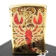 【ZIPPO】美系~Scorpion Shell-蠍子圖案黃銅鏡面打火機 product thumbnail 1