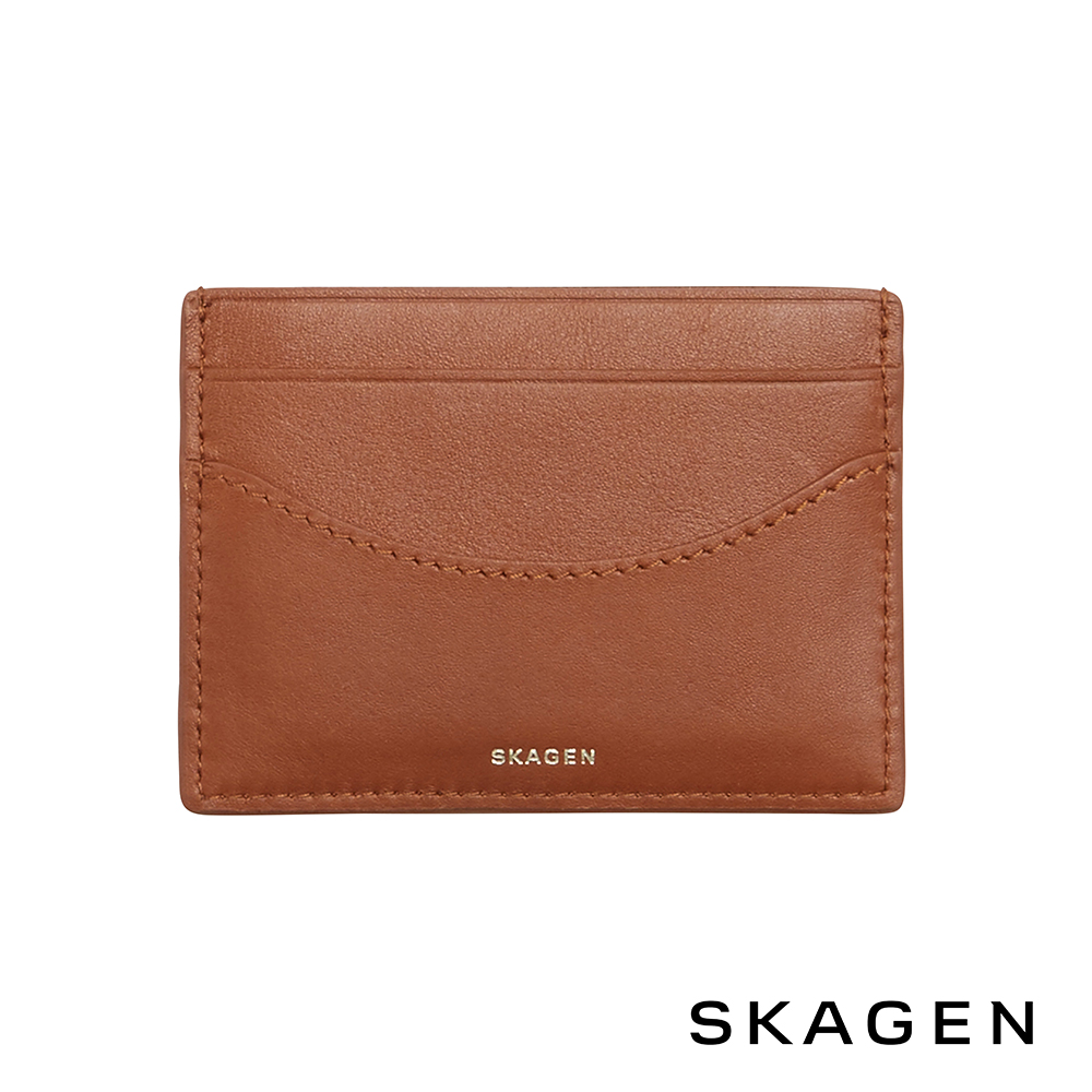 SKAGEN CARD CASE 真皮名片夾-棕色