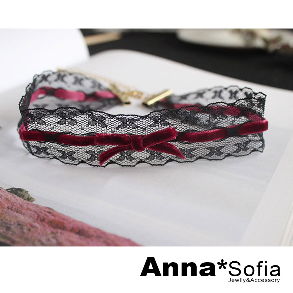 AnnaSofia 絕色女伶古典蕾絲 鎖骨鍊項鍊頸鍊CHOKER