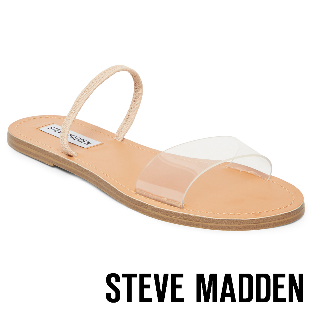 STEVE MADDEN-DASHA-一字果凍平底涼鞋-米色