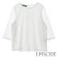EPISODE - 氣質格紋蕾絲七分袖上衣（白） product thumbnail 1