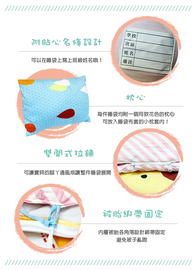 BEDDING 森林王國 100%棉多功能冬夏兩用鋪棉兒童睡袋