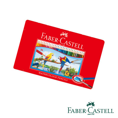 Faber-Castell紅色系水性彩色鉛筆-36色鐵盒裝