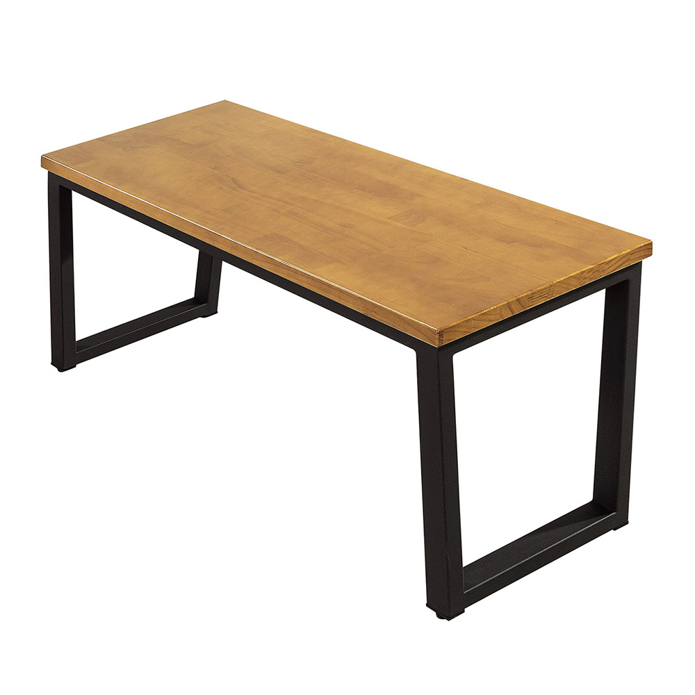 Boden-威利4尺實木方形黑腳長凳-120x37x43cm