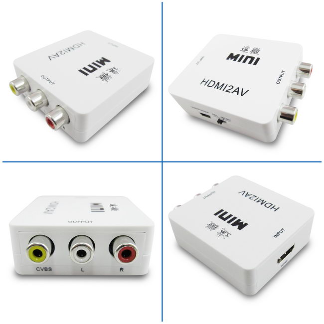 【達微】HA02超清流行白 HDMI to AV影音轉換器