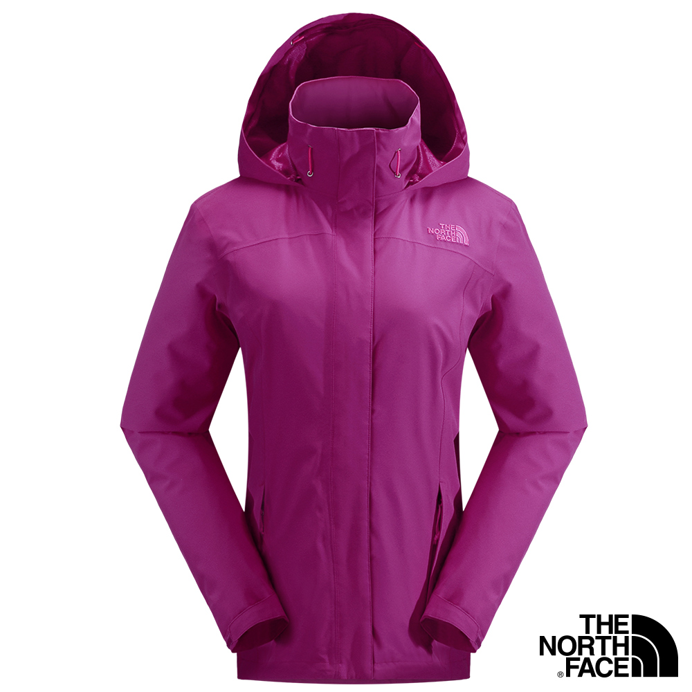 The North Face DryVent 防水防風連帽風衣外套 桃粉紅 女