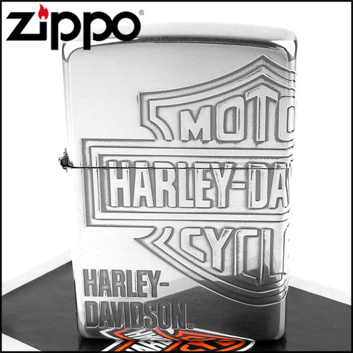 【ZIPPO】日系~Harley-Davidson-哈雷-銀燻黑蝕刻4面加工