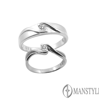 MANSTYLE 愛的代價 0.10ct 南非天然鑽石對戒