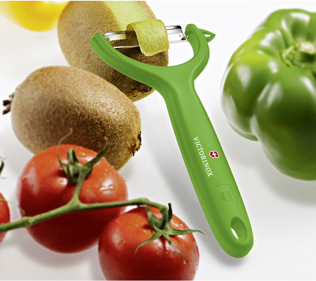 VICTORINOX瑞士維氏 蔬果刀+Y型削皮刀-綠