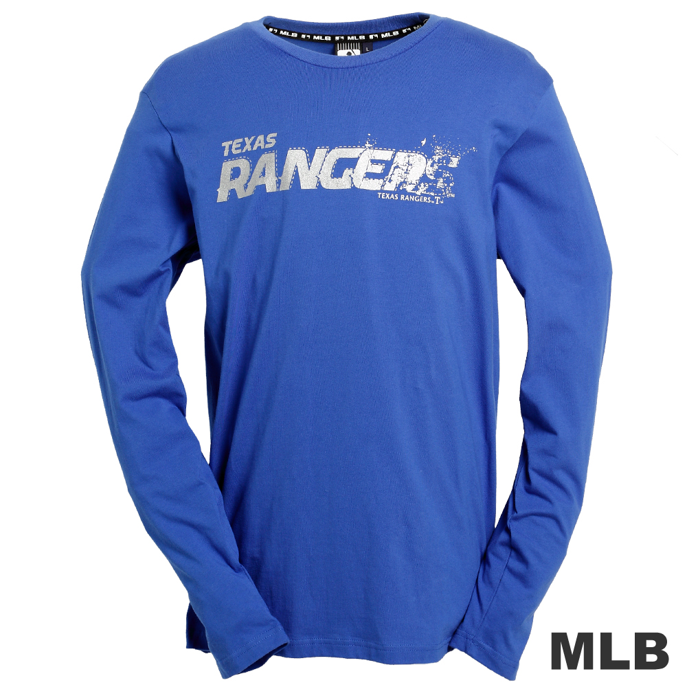 MLB-德州遊騎兵隊LOGO棉質T恤-藍(男)