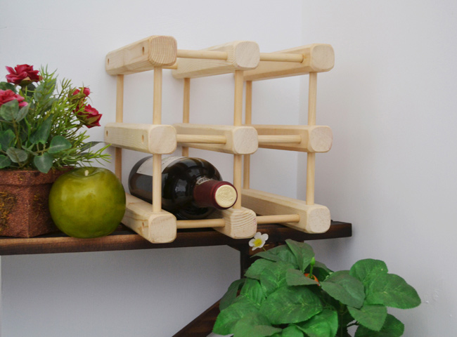 日式松木創意併接造型酒架