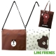 LINE FRINEDS 熊大平板側背包套組(咖/米) product thumbnail 1