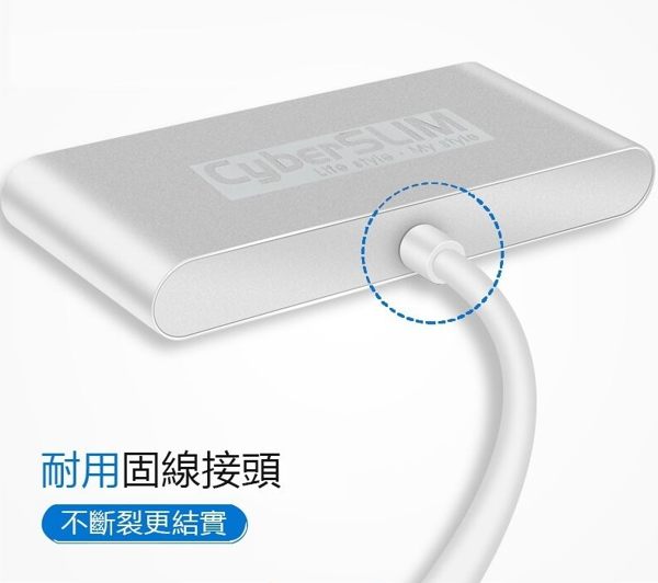 CyberSLIM TCU3H HUB 集線器 Type-C / USB3.0