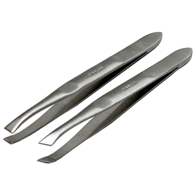 月陽台灣製造不鏽鋼平口斜口眉夾組(KS23111)