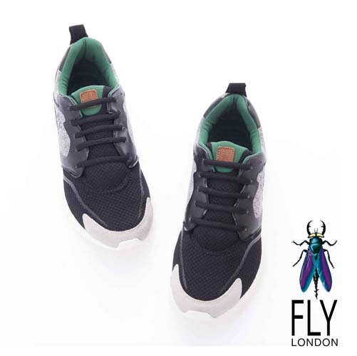 Fly London(男)- WARMUP 暖男專用 都會輕量運動鞋-鯨魚黑