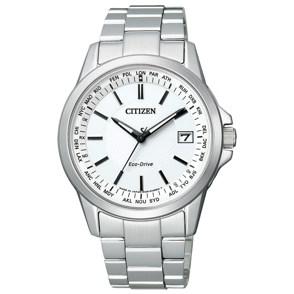 CITIZEN 單純光陰光動能電波錶(CB1090-59A)-38mm