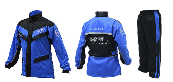 SOL SR2 兩件式運動型雨衣 (藍黑)