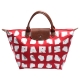 LONGCHAMP Le Pliage PARIS摺紙圖案水餃包(中-玫瑰紅-展示品) product thumbnail 1