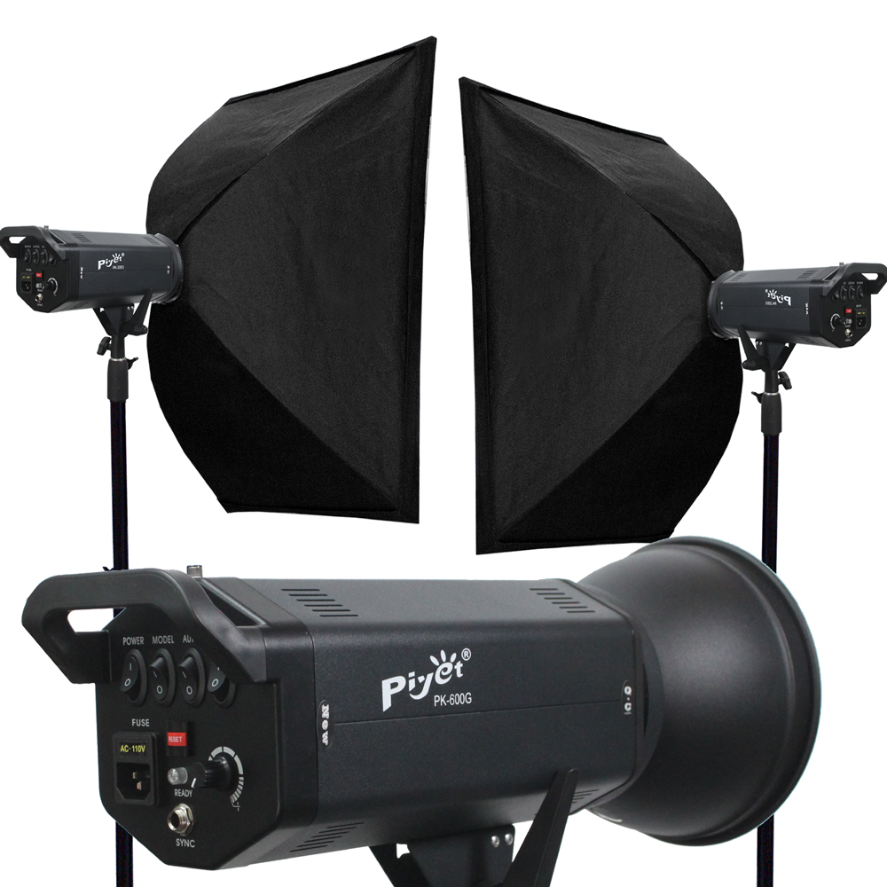 Piyet 大型專業攝影棚雙燈組合 ( PK-600G )