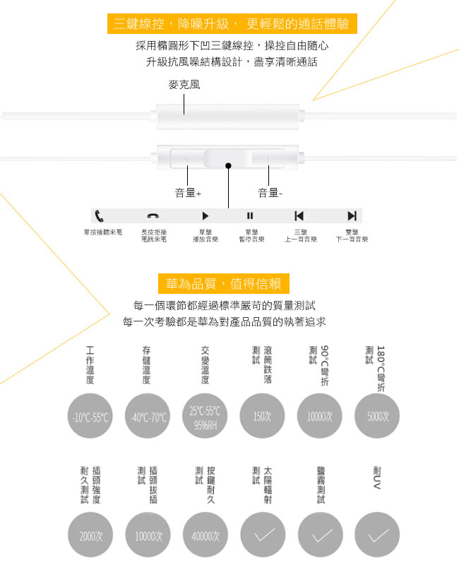 HUAWEI 華為 原廠 Type C 經典耳機_適用Mate20/ P20系列 (盒裝)