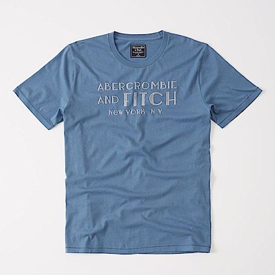 *最低價*<零碼出清> af a&f Abercrombie & Fitch 短袖 T恤 藍色 0600