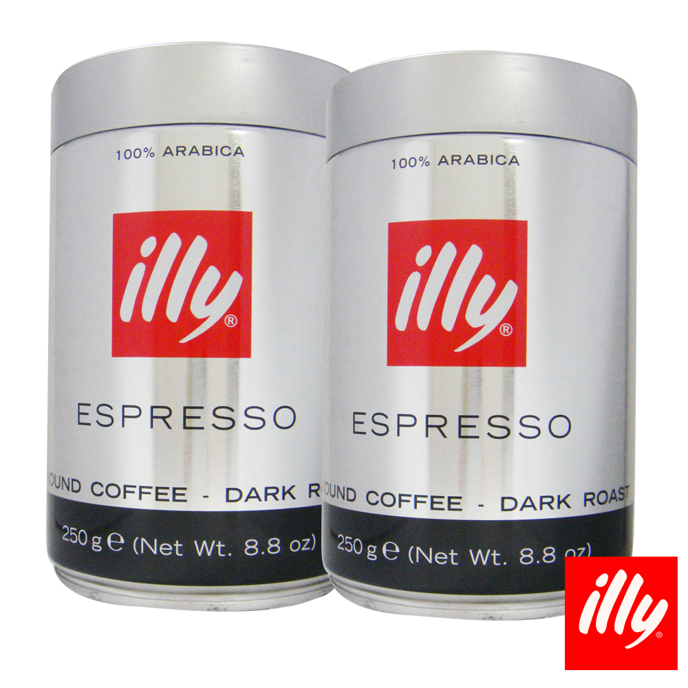 義大利 illy espresso coffee深烘焙咖啡粉 250gX2入