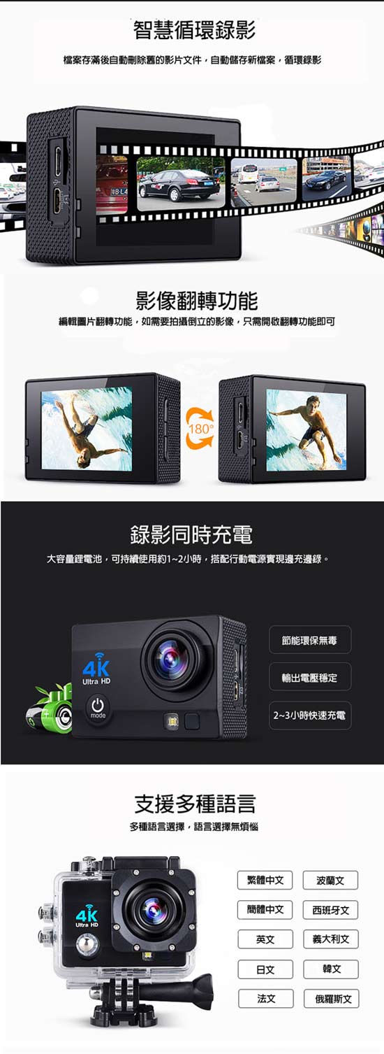 4K-SHOT 4K UHD高畫質運動攝影機