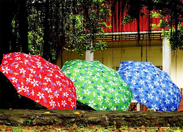 好雅也欣-雙層傘布散熱專利反向傘-浪漫台三線-客家桐花系列（藍花）
