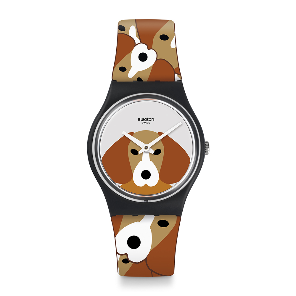 Swatch 英倫風情FOX THE DOG 獵犬追逐手錶