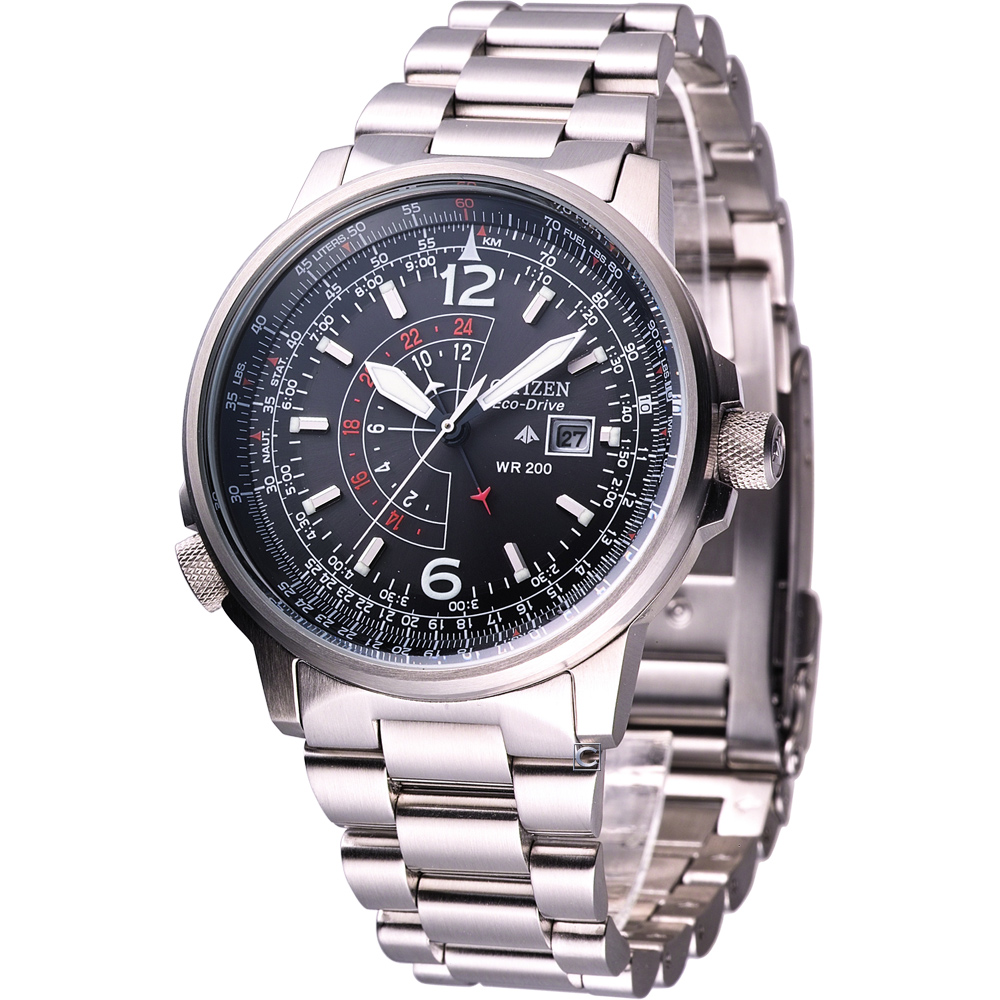 CITIZEN Promaste GMT 光動能腕錶(BJ7010-59E)-黑/41mm