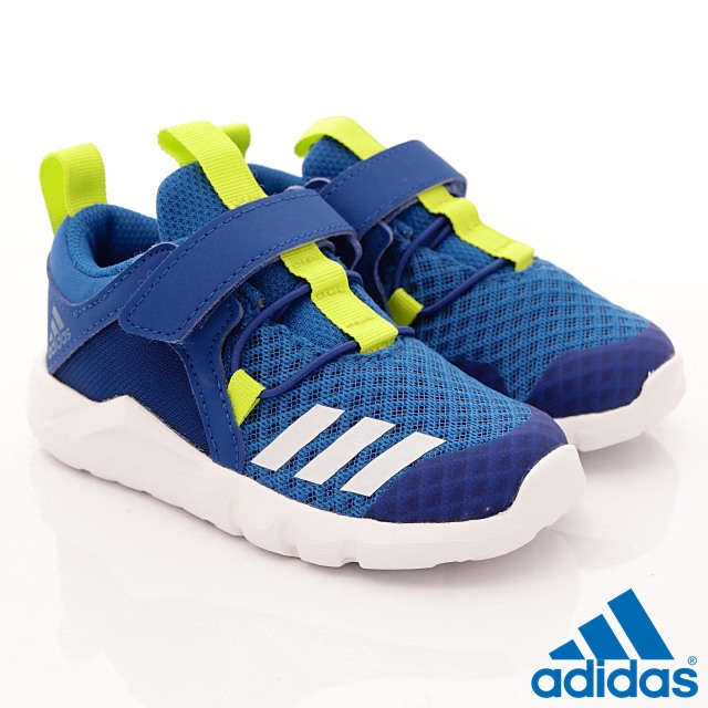 adidas童鞋 輕量透氣慢跑款 QZE096 藍 (寶寶段)