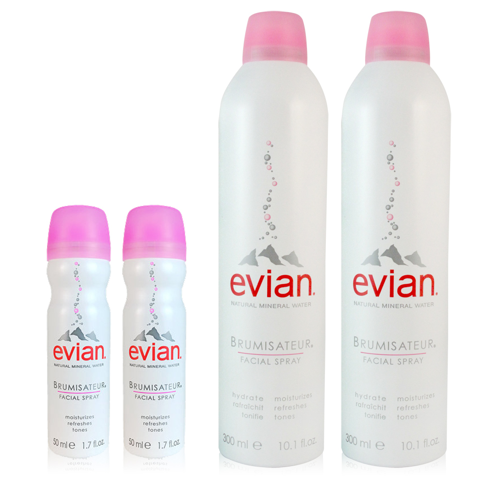 Evian愛維養 護膚礦泉噴霧300MLx2+50MLx2