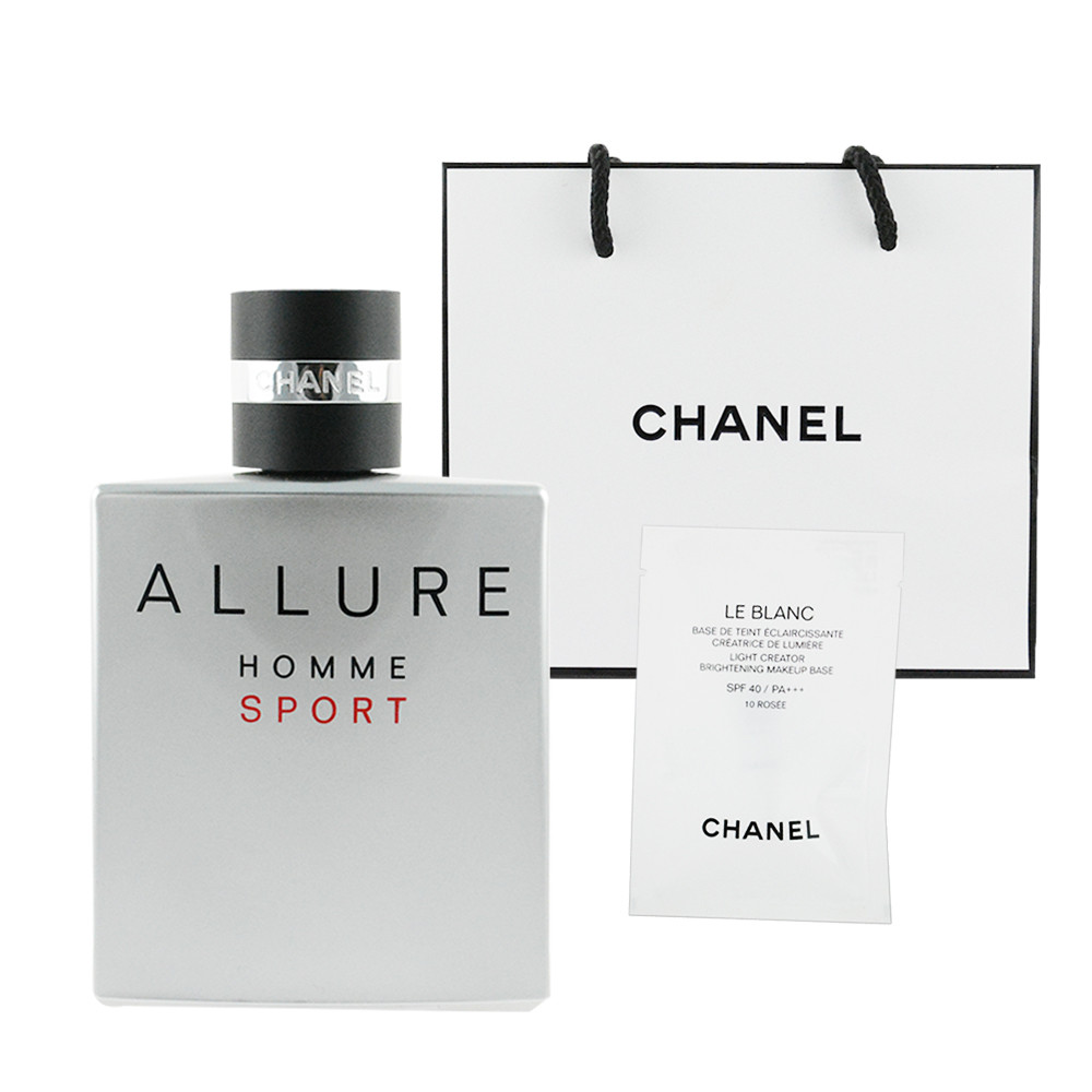 CHANEL香奈兒 ALLURE男性運動淡香水50ml 贈提袋及美妝小物