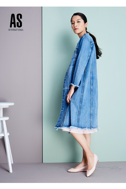 楔型鞋 AS 金屬風菱格壓紋牛皮楔型鞋－粉