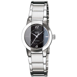 CASIO 氣質典雅直切面造型設計指針腕錶(LTP-1230D-1C)黑面/22mm