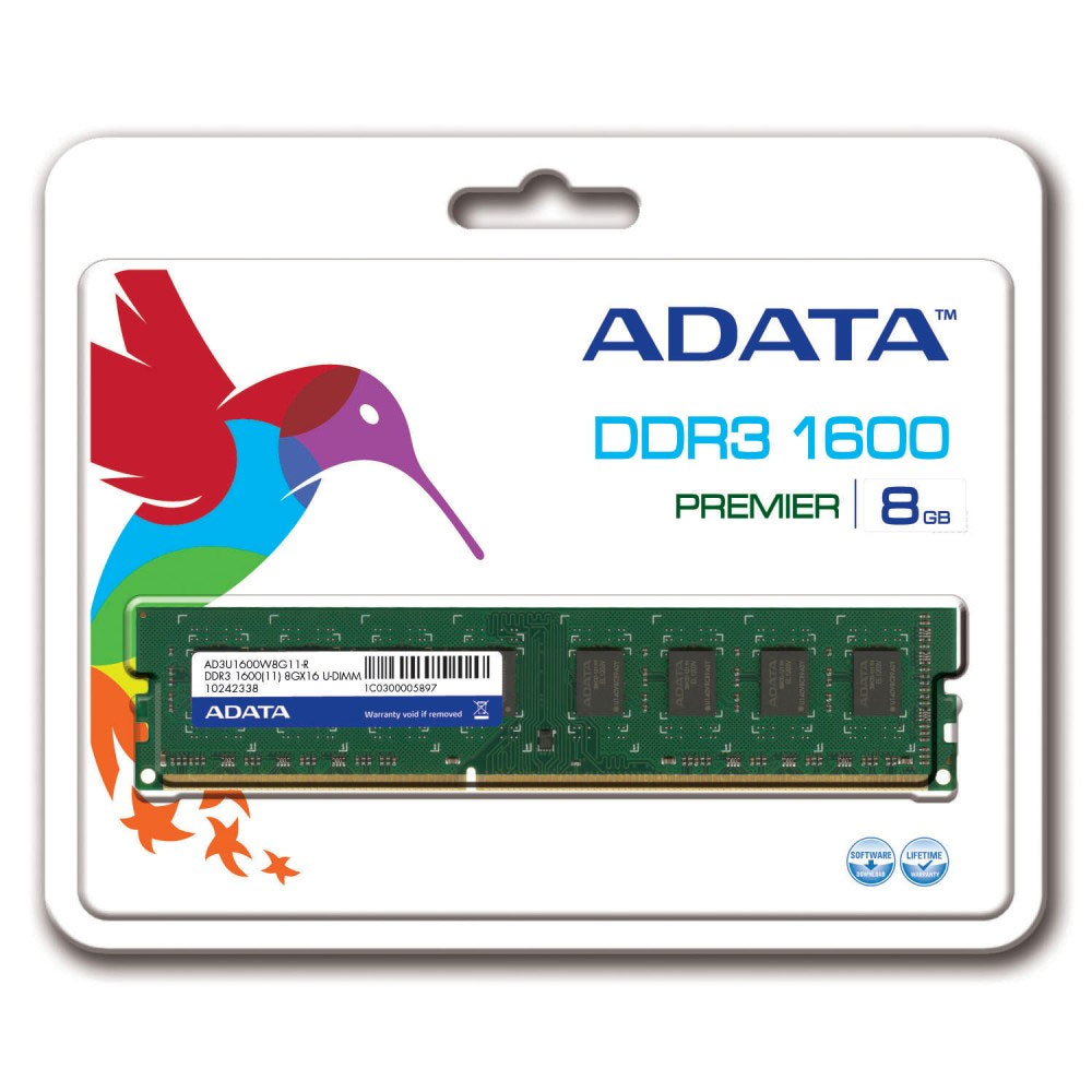 威剛 ADATA 8GB DDR3 1600 桌上型記憶體