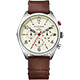 TOMMY HILFIGER Corbin 美式潮流玩家日曆錶-米x咖啡/44mm product thumbnail 1