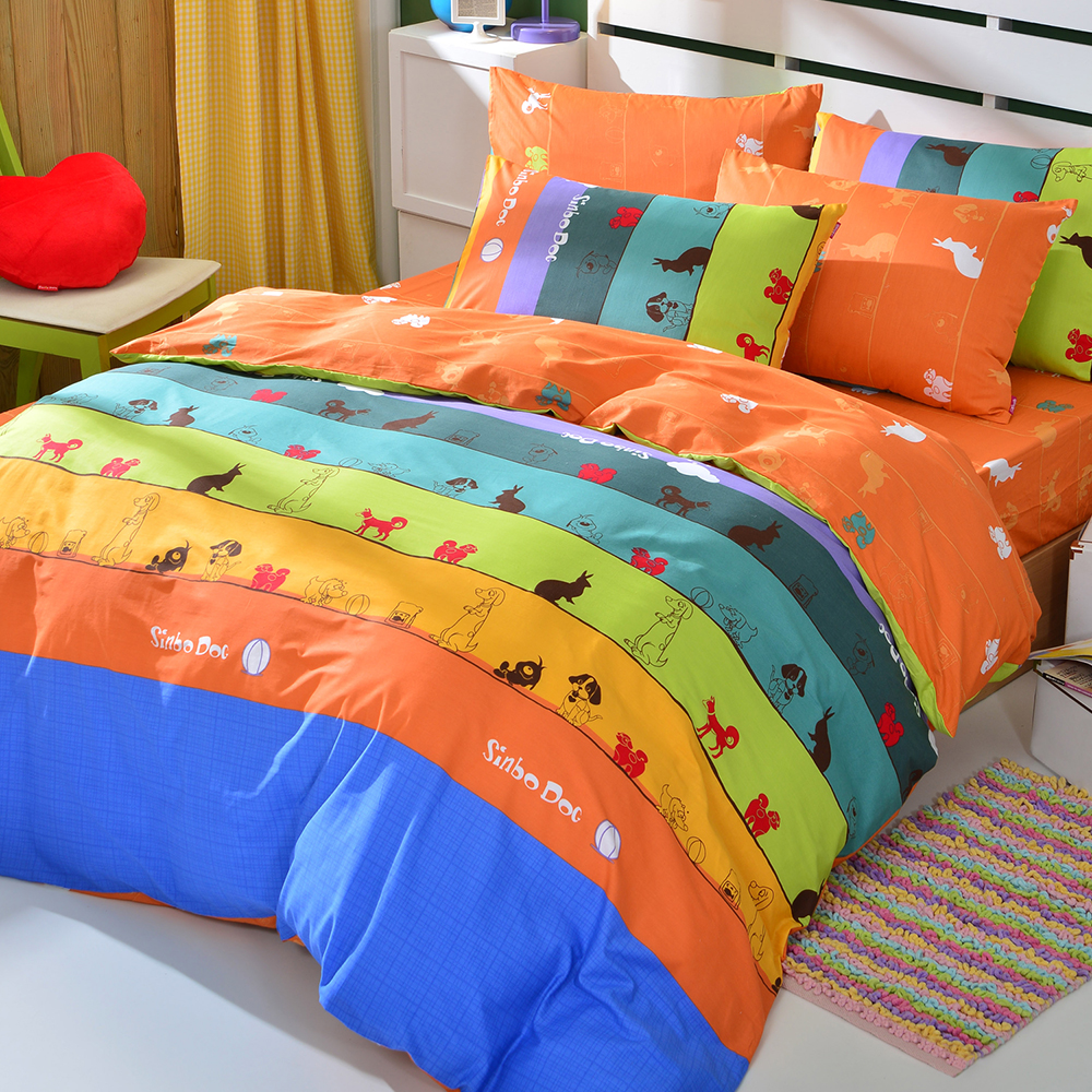 英國Abelia 綺麗彩虹 雙人四件式被套床包組
