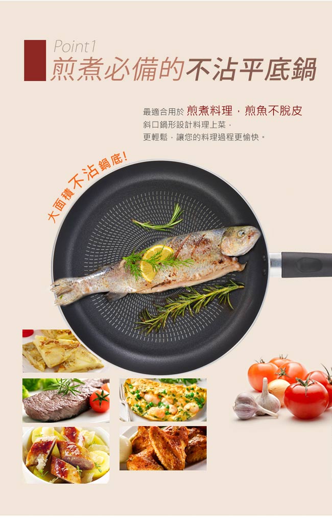 Tefal 法國特福極致饗食系列24CM不沾平底鍋(電磁爐適用)