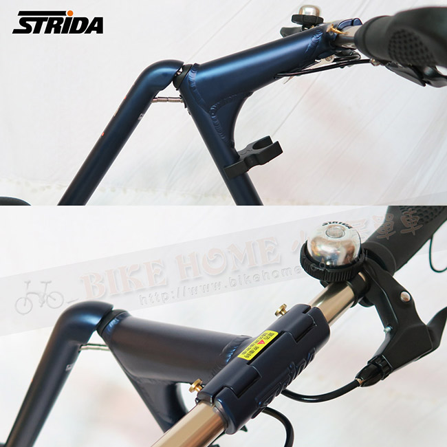 STRiDA速立達 18吋內變3速EVO版碟剎折疊單車/三角形單車-霧藍色